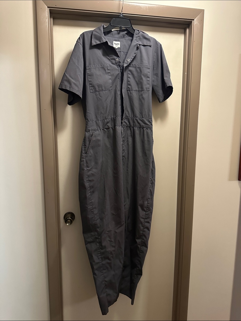 Gray Short Sleeve Utility Coveralls